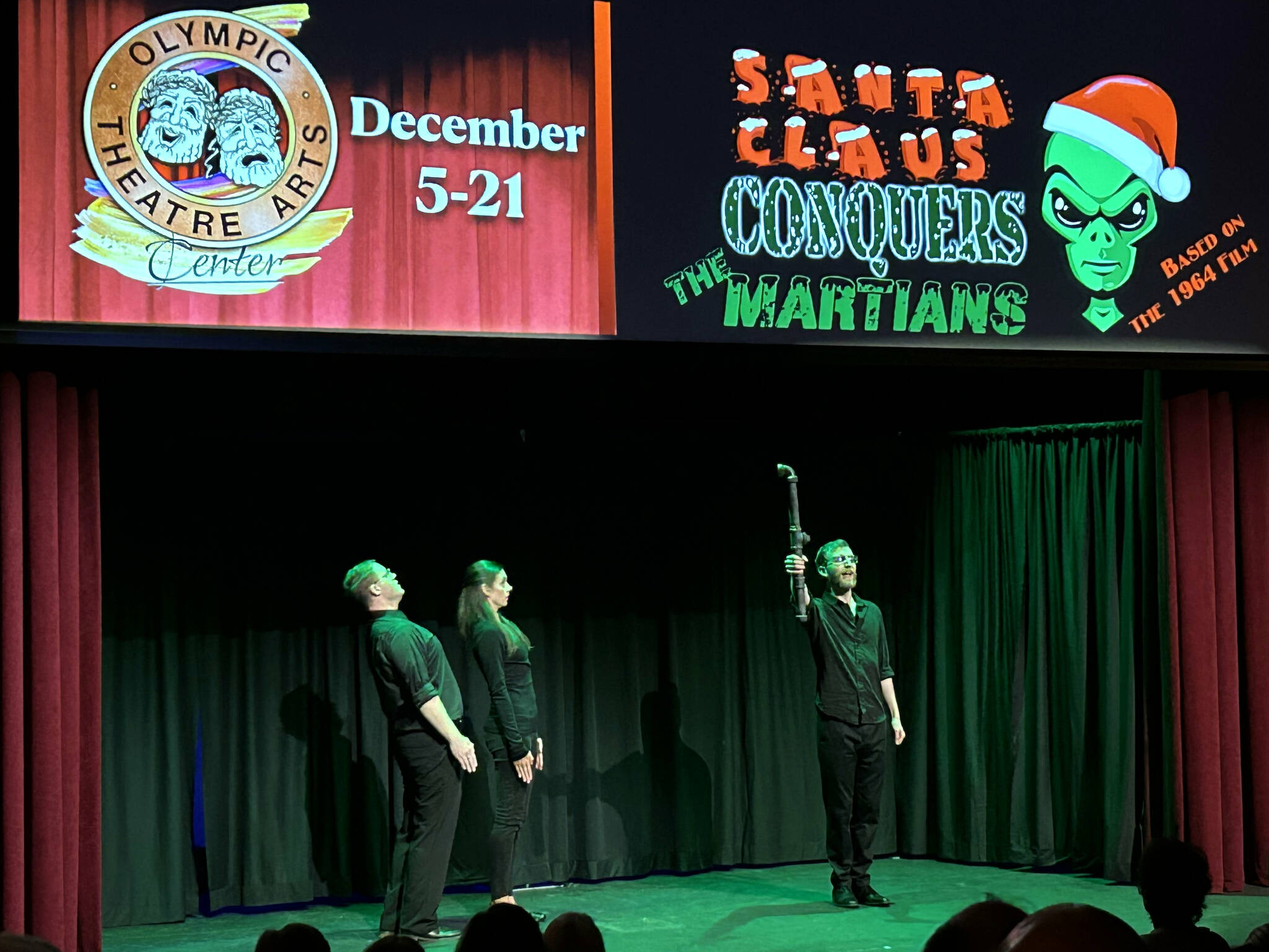 Sequim Gazette photo by Matthew Nash
Olympic Theatre Arts recently revealed its 2025 slate of shows, on Oct. 5, including “Santa Claus Conquers the Martians” coming to the Main Stage next December.