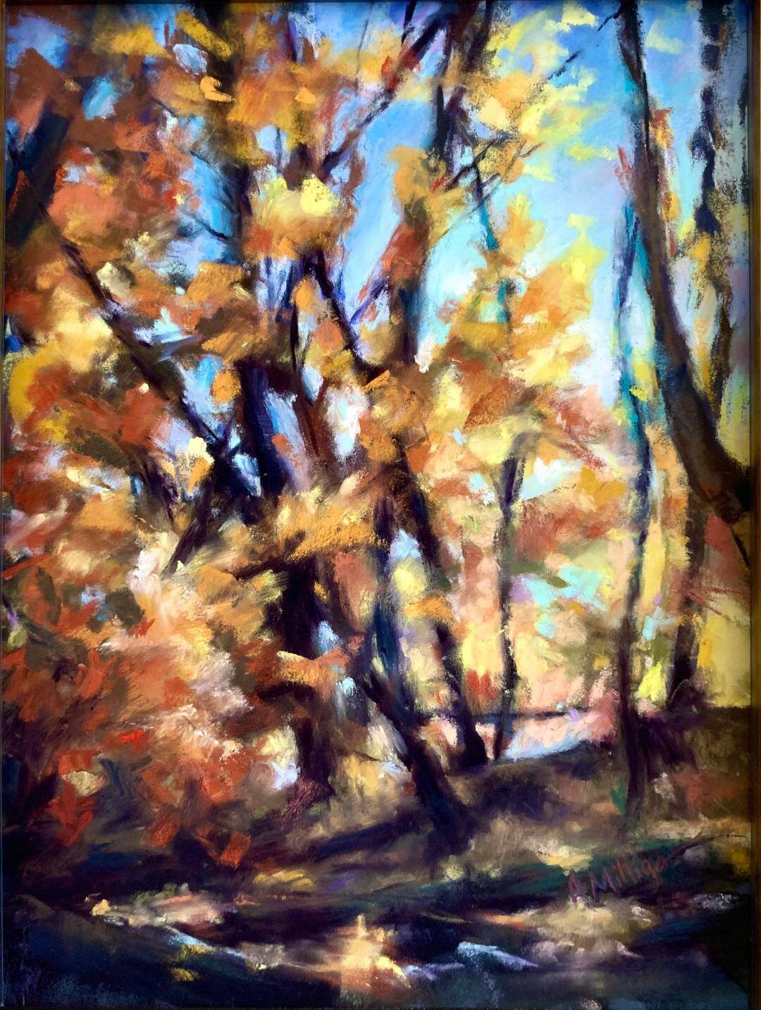 Artwork courtesy of Anne Milligan
“Autumn Lights” by Anne Milligan, who joins Suzan Noyes for the “Duet” exhibit at Milligan’s studio at 520 N. Sequim Ave.