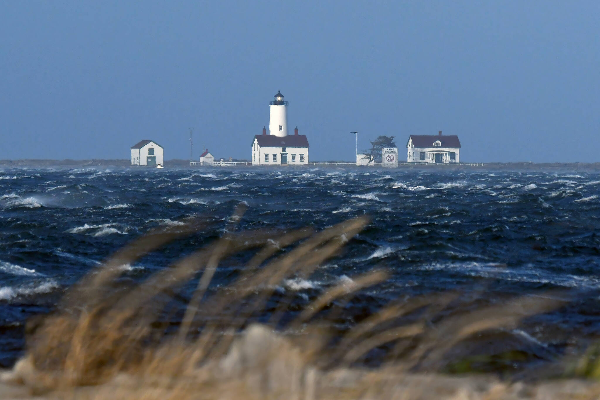 Contributor Sally M. Harris caught this image of stormy winds whipping up waves near 3 Crabs beach on Nov. 4.