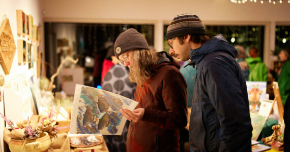 Photo by Matt Sagen/ Cascadia Films
Shoppers enjoy the Port Angeles Fine Arts Center’s Makers Market in 2023. The event returns starting Nov. 29.