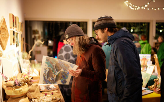 Photo by Matt Sagen/ Cascadia Films
Shoppers enjoy the Port Angeles Fine Arts Center’s Makers Market in 2023. The event returns starting Nov. 29.