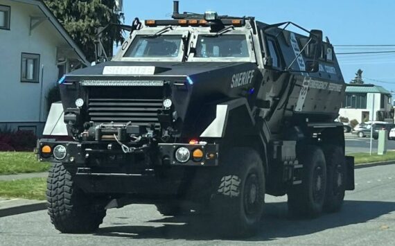 Photo courtesy Jefferson County Sheriff’s Office/ 
The Jefferson County Sheriff’s Office uses this armored vehicle, which is mine-resistant and ambush protected.