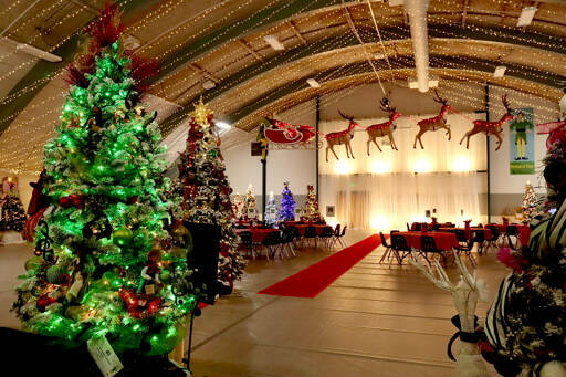 Dave Logan for Olympic Peninsula News Group
Dozens of trees were decorated inside the Vern Burton Community Center in Port Angeles for the 34th Festival of Trees event.