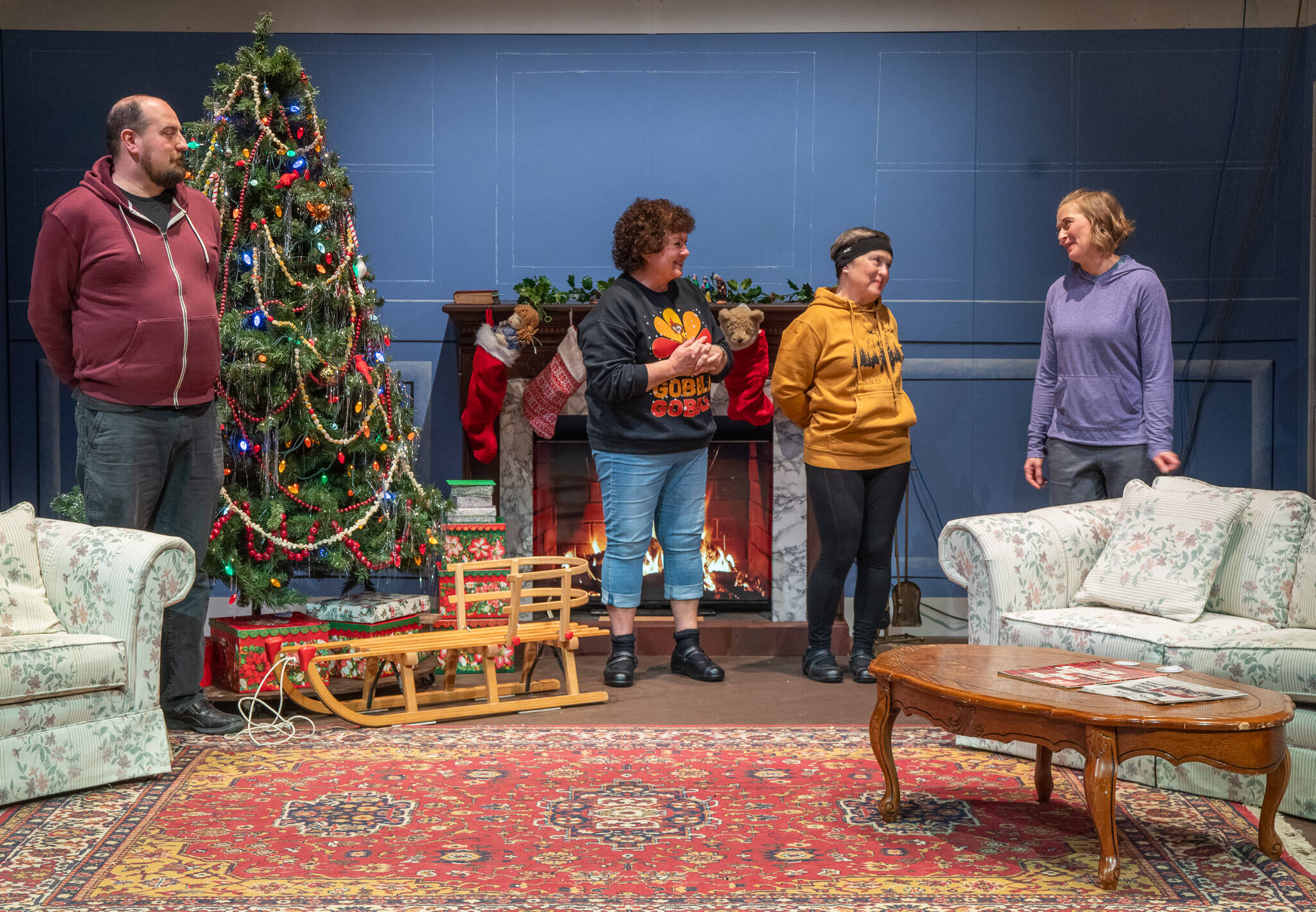 Sequim Gazette Photo by Emily Matthiessen
“The Rented Christmas” continues weekends through Dec. 22 at Olympic Theatre Arts. Actors describe the show similarly to a feel-good Hallmark movie.