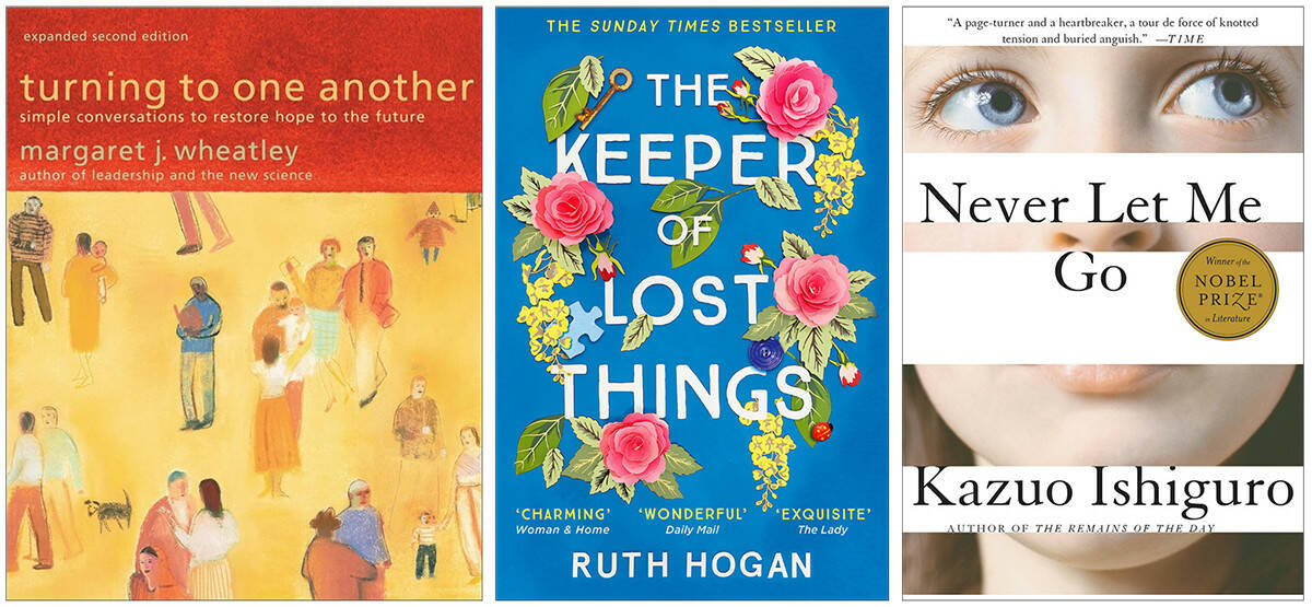 Images courtesy NOLS/ This January, the North Olympic Library System hosts three book discussions for “Turning to One Another” by Margaret Wheatley, “The Keeper of Lost Things” by Ruth Hogan, and “Never Let Me Go” by Kazuo Ishiguro.