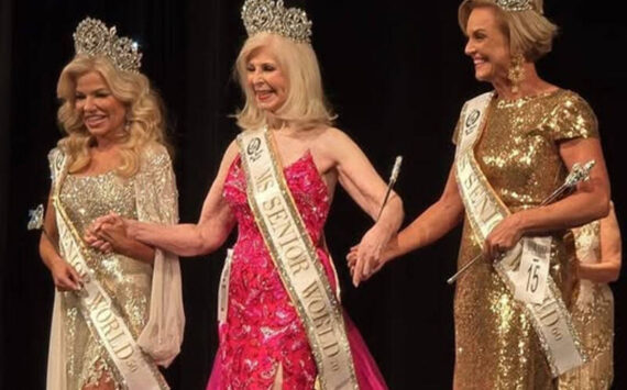 Cherie Kidd of Port Angeles, center, said preparation was key in winning the 70s age division of the Ms Senior World Pageant on Nov. 23 in Biloxi, Miss. (Holli Hobbs Photography)